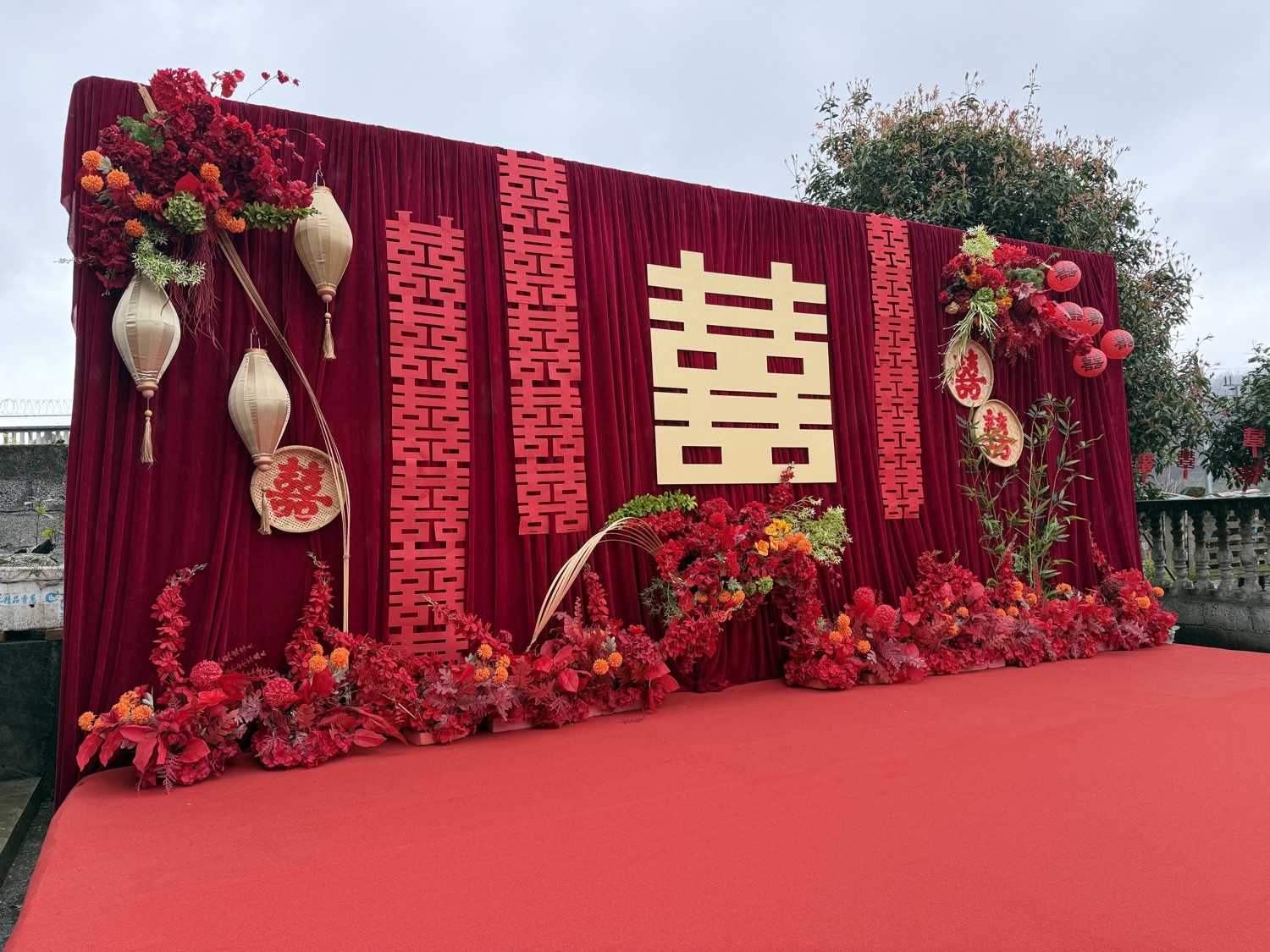 西式婚礼现场布置实拍一
